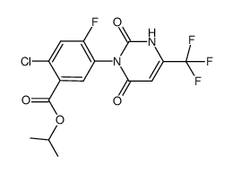 isopropyl 2-chloro-4-fluoro-5-[3,6-dihydro-4-trifluoromethyl-2,6-dioxo-1(2H)-pyrimidinyl]-benzoate Structure