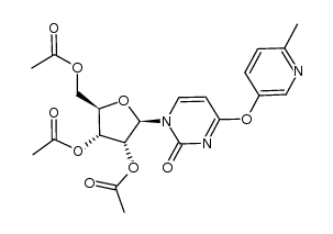 (2R,3R,4R,5R)-2-(acetoxymethyl)-5-(4-((6-methylpyridin-3-yl)oxy)-2-oxopyrimidin-1(2H)-yl)tetrahydrofuran-3,4-diyl diacetate Structure