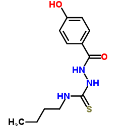 N-Butyl-2-(4-hydroxybenzoyl)hydrazinecarbothioamide Structure