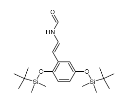 (E)-N-(2,5-bis((tert-butyldimethylsilyl)oxy)styryl)formamide Structure