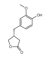 (R)-4-[(4-hydroxy-3-methoxyphenyl)methyl]dihydro-2(3H)-furanone Structure