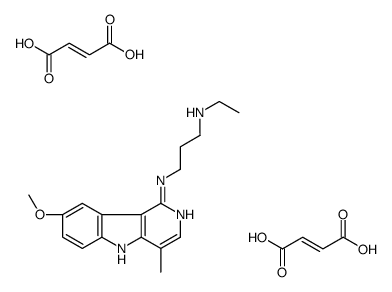 (E)-but-2-enedioic acid,N-ethyl-N'-(8-methoxy-4-methyl-5H-pyrido[4,3-b]indol-1-yl)propane-1,3-diamine结构式