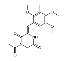 (Z)-1-acetyl-3-(2,4,5-trimethoxy-3-methylphenylmethylene)-2,5-piperazinedione结构式