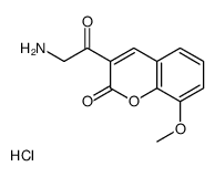 3-(2-aminoacetyl)-8-methoxychromen-2-one,hydrochloride结构式