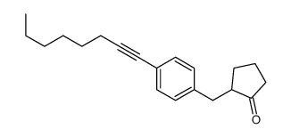 2-[(4-oct-1-ynylphenyl)methyl]cyclopentan-1-one结构式