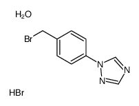 1-[4-(BROMOMETHYL)PHENYL]-1H-1,2,4-TRIAZOLE HYDROBROMIDE HYDRATE结构式