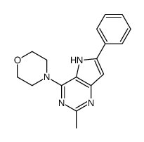 4-(2-methyl-6-phenyl-5H-pyrrolo[3,2-d]pyrimidin-4-yl)morpholine Structure