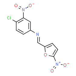 (4-chloro-3-nitrophenyl)[(5-nitro-2-furyl)methylene]amine结构式