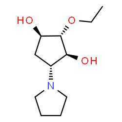 1,3-Cyclopentanediol,2-ethoxy-4-(1-pyrrolidinyl)-,(1alpha,2bta,3alpha,4bta)-(9CI) Structure