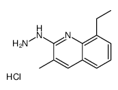2-Hydrazino-8-ethyl-3-methylquinoline hydrochloride结构式