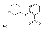 3-Nitro-2-(piperidin-3-yloxy)-pyridine hydrochloride Structure