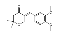 5-(3,4-dimethoxybenzylidene)-2,2-dimethyldihydro-2H-pyran-4(3H)-one结构式