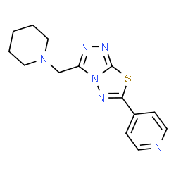 3-(1-Piperidinylmethyl)-6-(4-pyridinyl)[1,2,4]triazolo[3,4-b][1,3,4]thiadiazole结构式