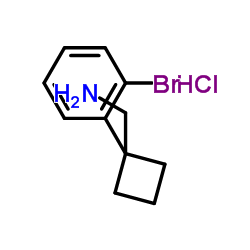 1-(2-溴苯基)环丁烷甲胺盐酸盐结构式