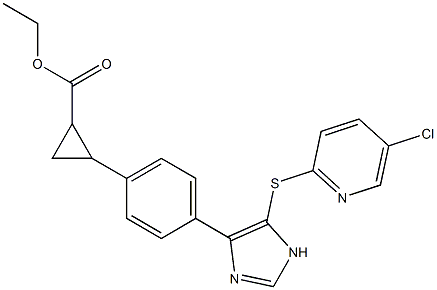 (1S,2S)-Ethyl 2-(4-(5-((5-chloropyridin-2-yl)thio)-1H-imidazol-4-yl)phenyl)cyclopropanecarboxy Structure