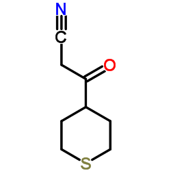 3-Oxo-3-(tetrahydro-2H-thiopyran-4-yl)propanenitrile结构式