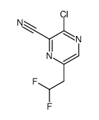 3-chloro-6-(2,2-difluoroethyl)pyrazine-2-carbonitrile Structure