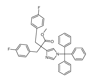 Methyl 2-(4-fluorobenzyl)-3-(4-fluorophenyl)-2-(1-trityl-1H-imida zol-4-yl)propanoate Structure