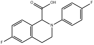 6-fluoro-2-(4-fluorophenyl)-1,2,3,4-tetrahydroisoquinoline-1-carboxylic acid Structure