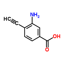 3-Amino-4-ethynylbenzoic acid结构式