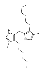 3-hexyl-2-[(3-hexyl-4-methyl-1H-pyrrol-2-yl)methyl]-4-methyl-1H-pyrrole结构式