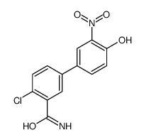 2-chloro-5-(4-hydroxy-3-nitrophenyl)benzamide结构式