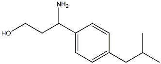 3-AMINO-3-[4-(2-METHYLPROPYL)PHENYL]PROPAN-1-OL结构式