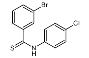 3-bromo-N-(4-chlorophenyl)benzenecarbothioamide Structure