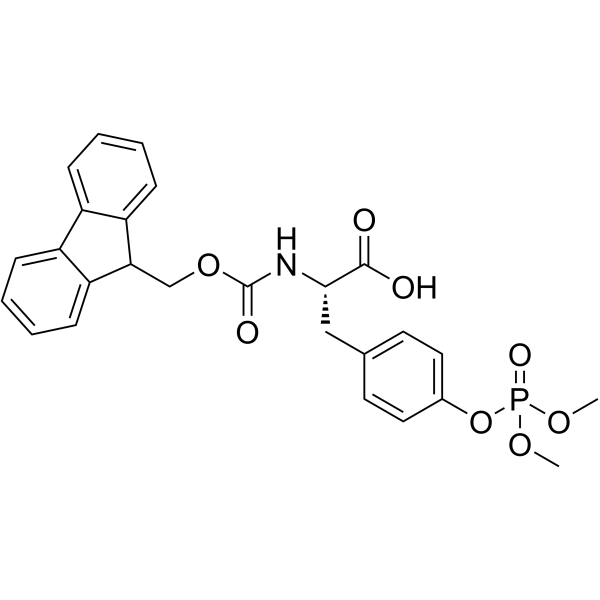Fmoc-O-(二甲基磷酸基)-L-酪氨酸结构式