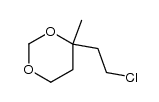 4-(β-chloroethyl)-4-methyl-1,3-dioxane结构式