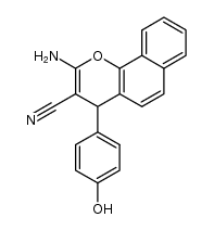 2-amino-4-(4-hydroxyphenyl)-4H-benzo[h]chromene-3-carbonitrile结构式