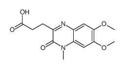 3,4-Dihydro-6,7-dimethoxy-4-methyl-3-oxo-2-quinoxalinepropanoic Acid结构式