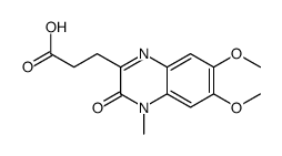 3,4-Dihydro-6,7-dimethoxy-4-methyl-3-oxo-2-quinoxalinepropanoic Acid Structure