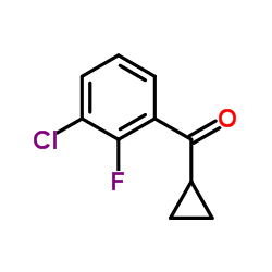 (3-Chloro-2-fluorophenyl)(cyclopropyl)methanone结构式