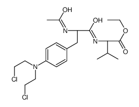 N-[N-Acetyl-4-[bis(2-chloroethyl)amino]phenylalanyl]valine ethyl ester Structure
