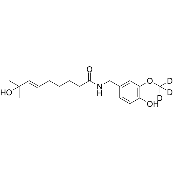 16-Hydroxy capsaicin-d3结构式