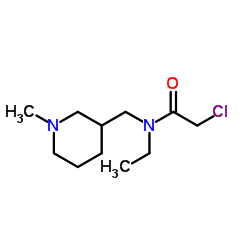 2-Chloro-N-ethyl-N-[(1-methyl-3-piperidinyl)methyl]acetamide结构式
