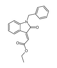ethyl (2E)-(1-benzyl-2-oxo-1,2-dihydro-3H-indol-3-ylidene)acetate Structure
