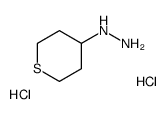 1-(tetrahydro-2H-thiopyran-4-yl)hydrazine dihydrochloride Structure