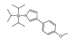 [3-(4-methoxyphenyl)pyrrol-1-yl]-tri(propan-2-yl)silane结构式