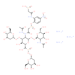 tetra(2-acetamido-2-deoxy-glucopyranosyl)triphosphate 4-nitrophenyl structure