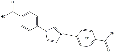 1,3-双(4-羧酸苯基)氯化咪唑鎓盐结构式