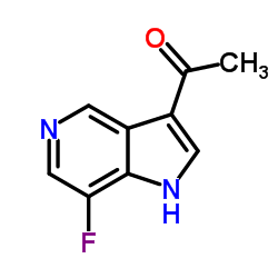 1-(7-Fluoro-1H-pyrrolo[3,2-c]pyridin-3-yl)ethanone结构式