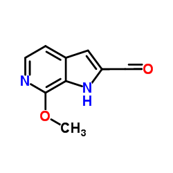 7-Methoxy-1H-pyrrolo[2,3-c]pyridine-2-carbaldehyde结构式