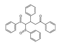4,4-bis(benzenesulfinyl)-1,3-diphenylbutan-1-one结构式