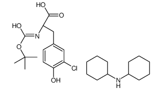 (2S)-3-(3-chloro-4-hydroxyphenyl)-2-[(2-methylpropan-2-yl)oxycarbonylamino]propanoic acid,N-cyclohexylcyclohexanamine结构式