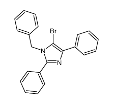 1-benzyl-5-bromo-2,4-diphenyl-1H-imidazole结构式