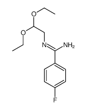 N'-(2,2-diethoxyethyl)-4-fluorobenzenecarboximidamide Structure