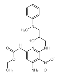 Carbamic acid,[4-amino-6-[[2-hydroxy-3-(methylphenylamino)propyl]amino]-5-nitro-2-pyridinyl]-,ethyl ester (9CI) structure