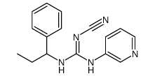 1-cyano-2-(1-phenylpropyl)-3-pyridin-3-ylguanidine结构式